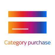 Credit or debit card icon for category purchase